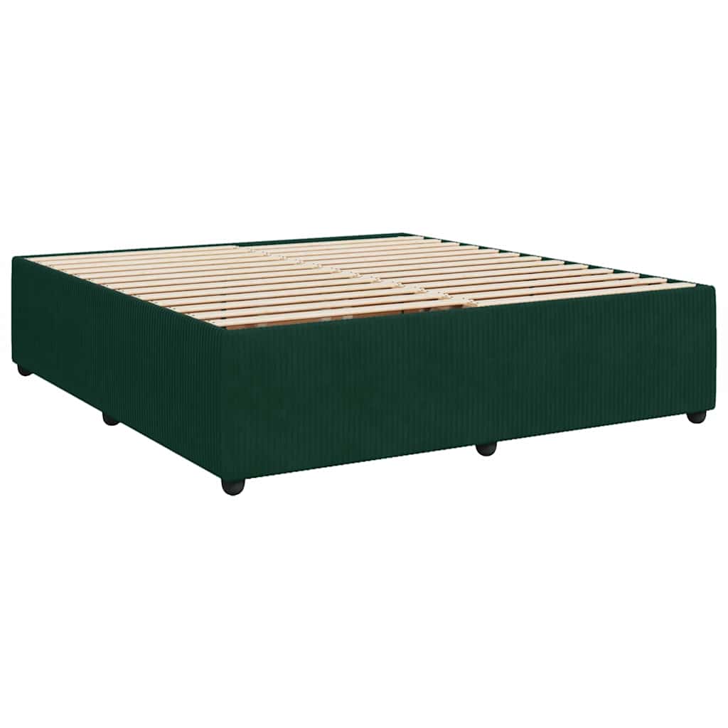 Sommier à lattes de lit et matelas Vert foncé 200x200cm Velours - XIOS