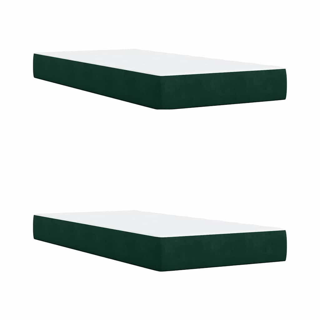 Sommier à lattes de lit et matelas Vert foncé 200x200cm Velours - XIOS