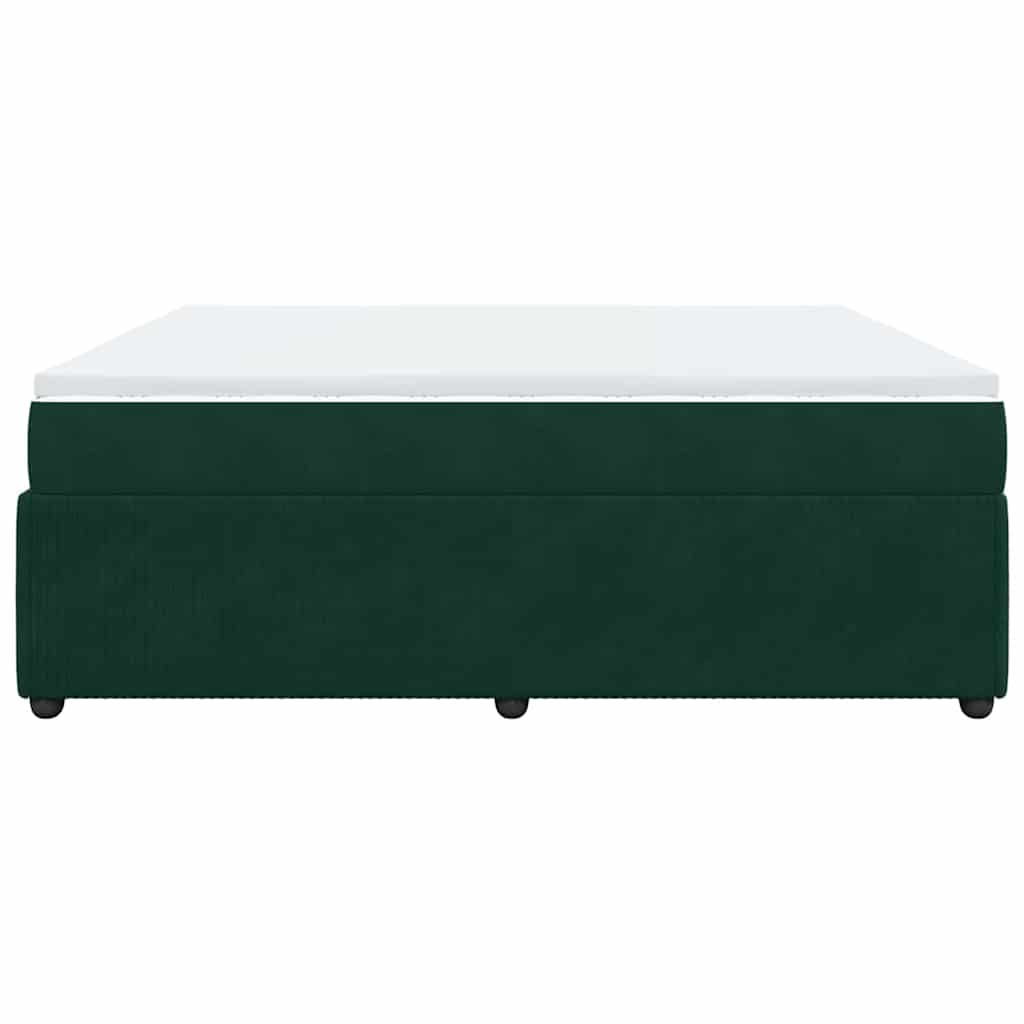 Sommier à lattes de lit et matelas Vert foncé 200x200cm Velours - XIOS