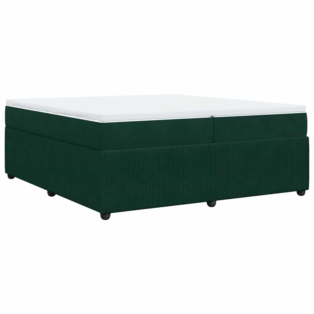 Sommier à lattes de lit et matelas Vert foncé 200x200cm Velours - XIOS