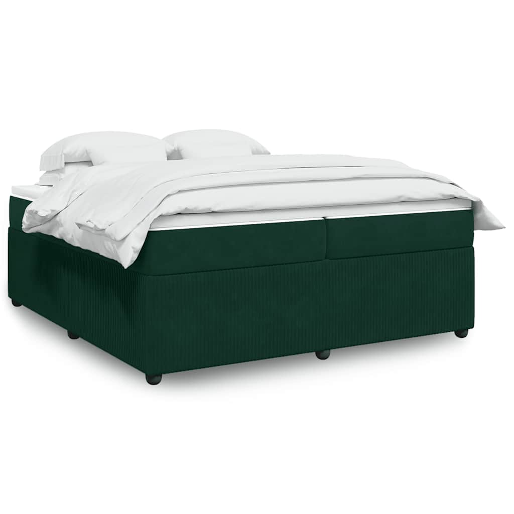Sommier à lattes de lit et matelas Vert foncé 200x200cm Velours - XIOS