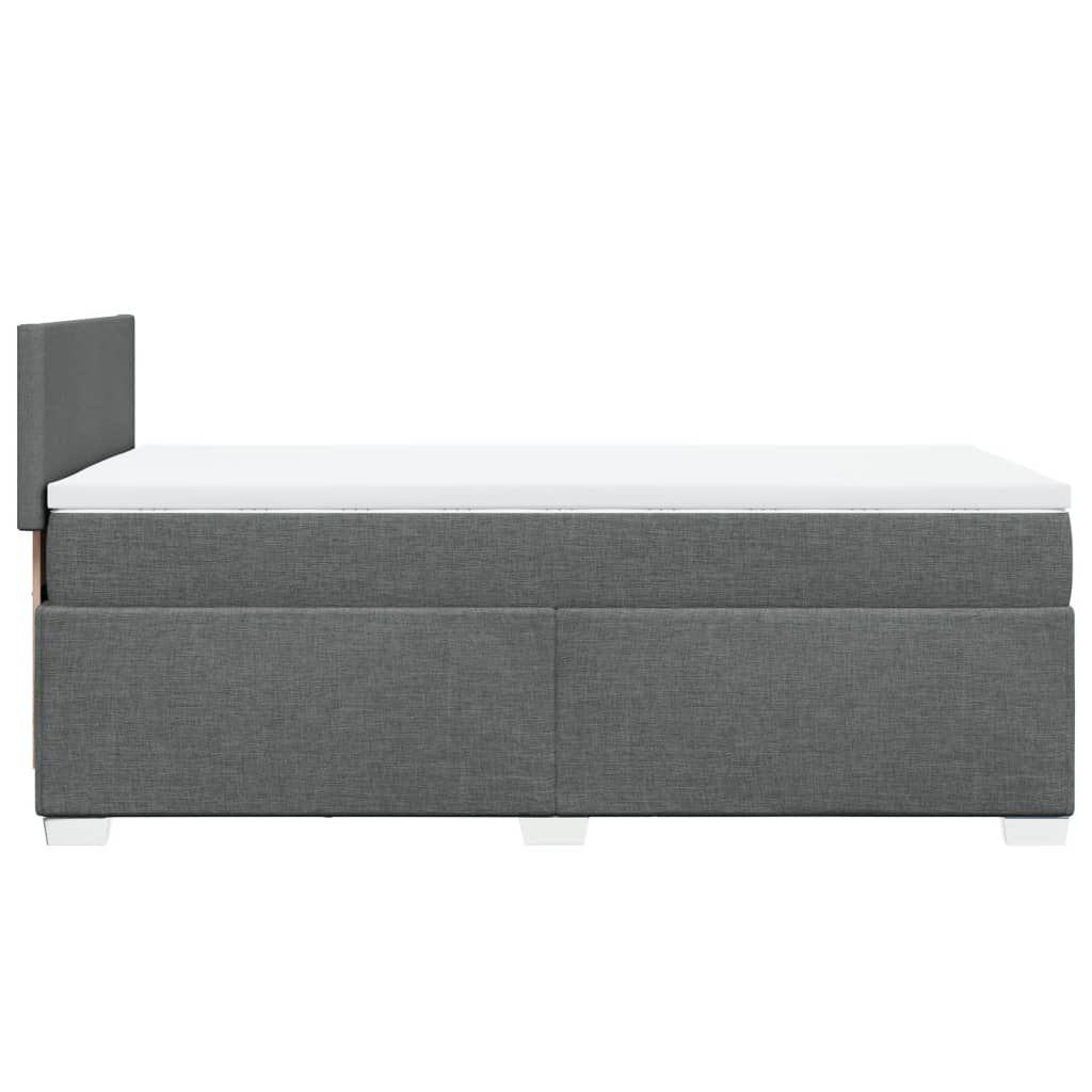 Sommier à lattes de lit avec matelas Gris foncé 80x200 cm Tissu - XIOS