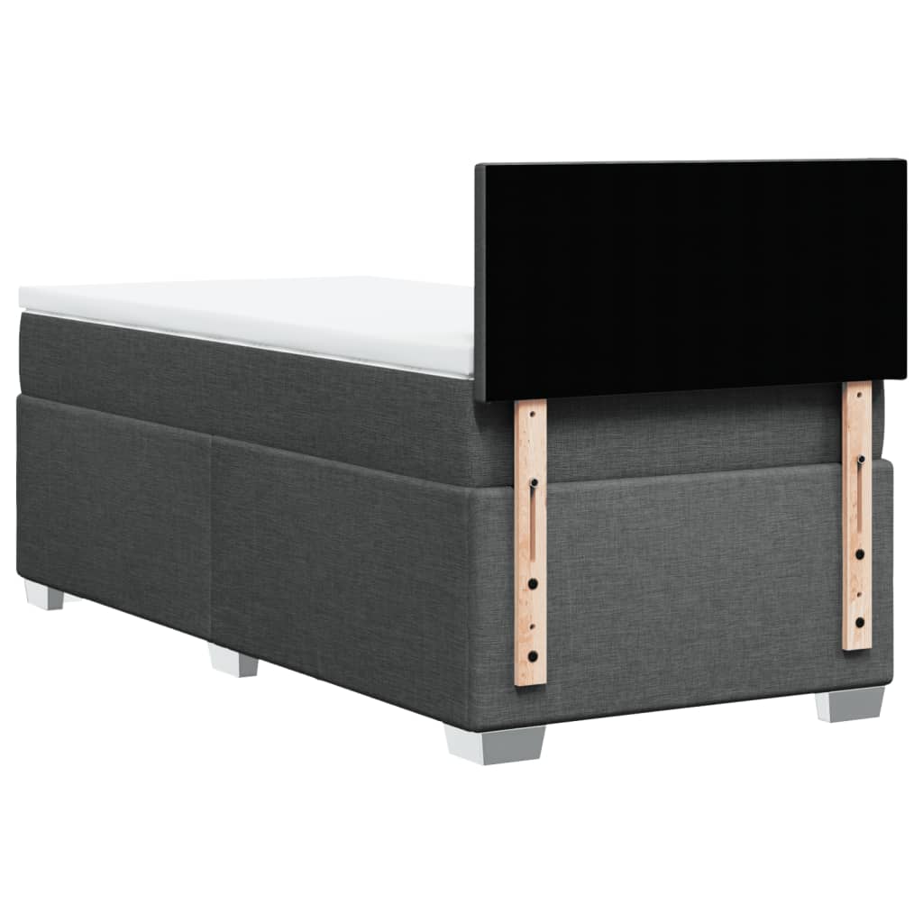 Sommier à lattes de lit avec matelas Gris foncé 80x200 cm Tissu - XIOS