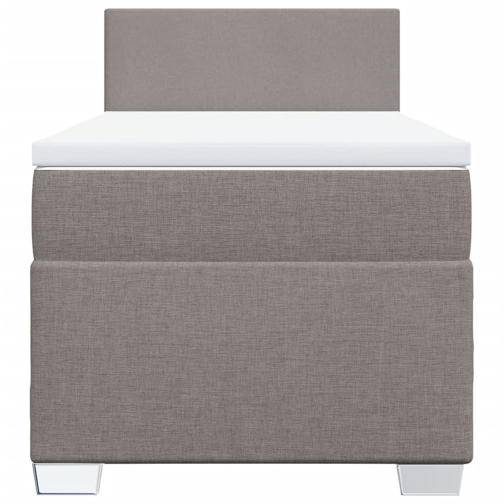 Sommier à lattes de lit avec matelas Taupe 80x200 cm Tissu - XIOS