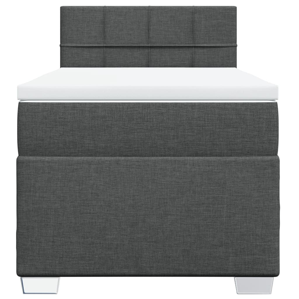 Sommier à lattes de lit avec matelas Gris foncé 80x200 cm Tissu - XIOS