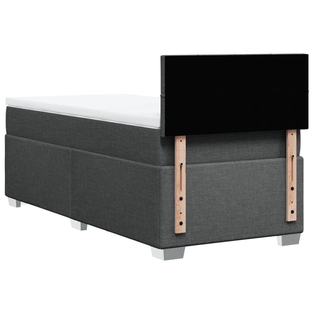 Sommier à lattes de lit avec matelas Gris foncé 80x200 cm Tissu - XIOS