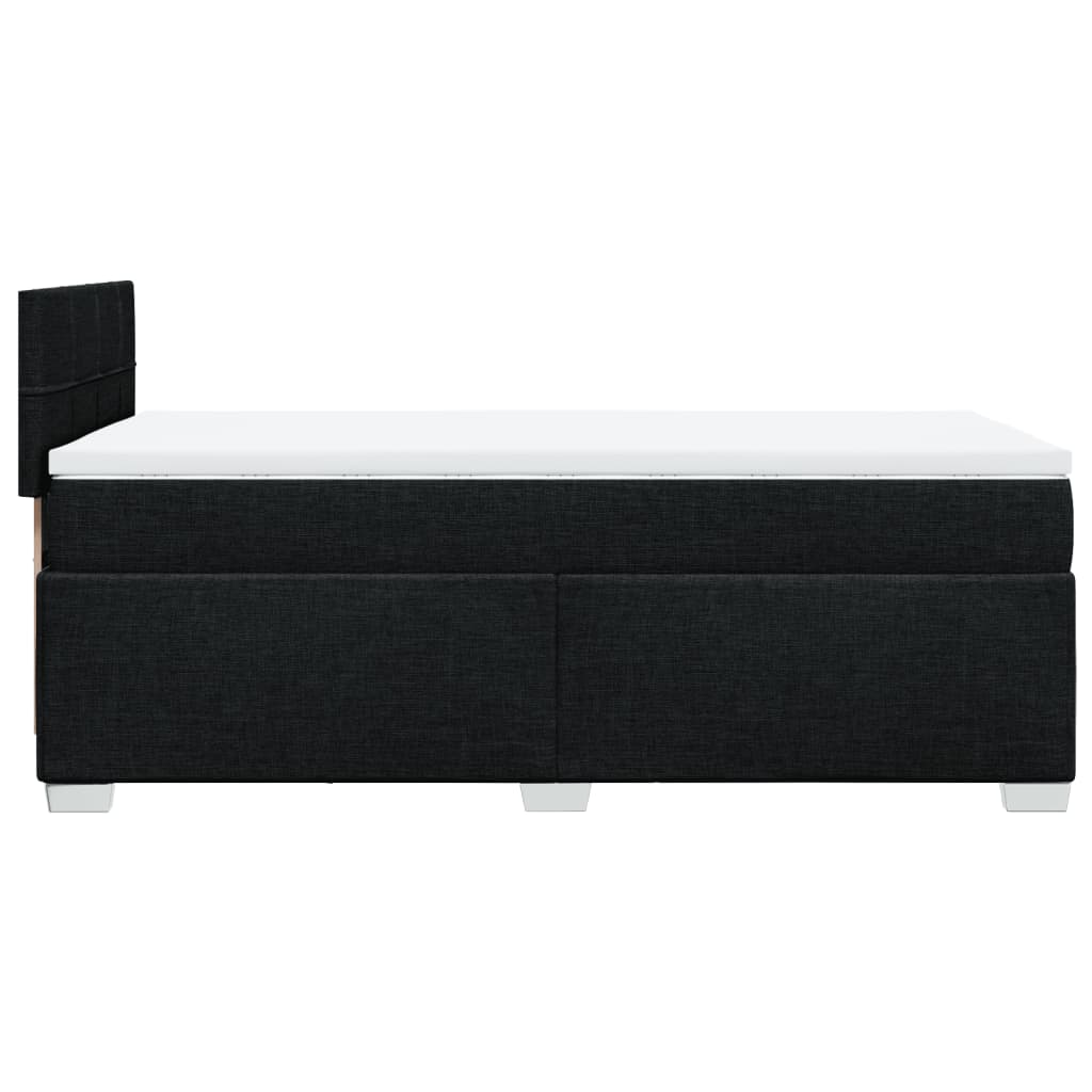 Sommier à lattes de lit et matelas Noir 80x200 cm Tissu - XIOS
