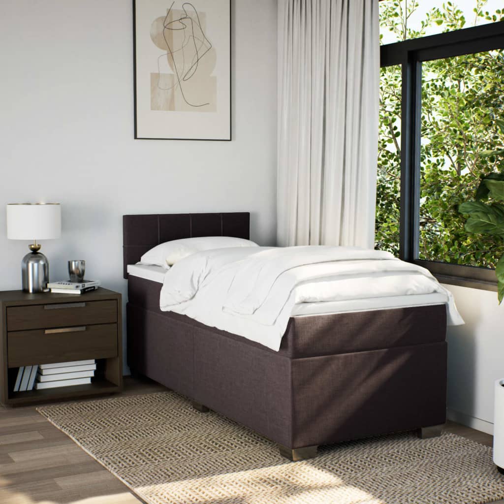Sommier à lattes de lit avec matelas Marron foncé 80x200 cm - XIOS