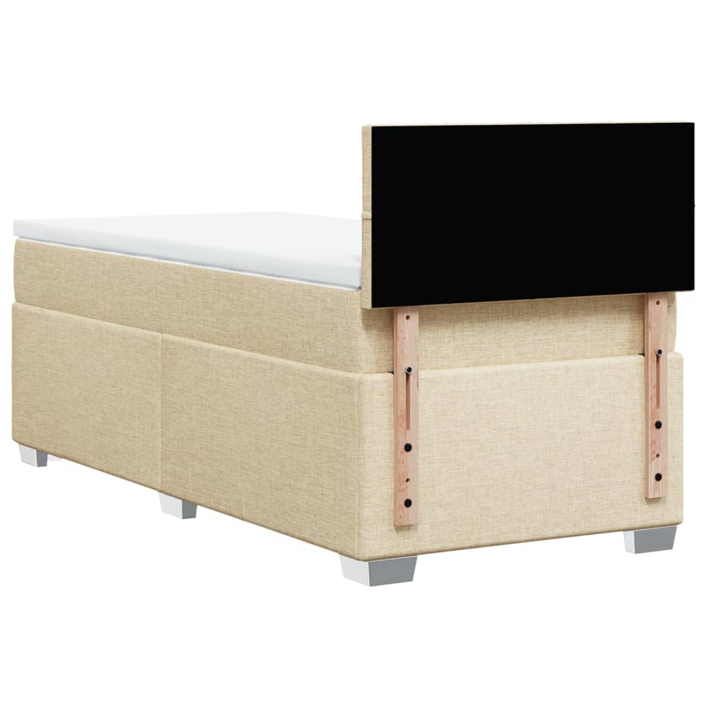 Sommier à lattes de lit avec matelas Crème 80x200 cm Tissu - XIOS