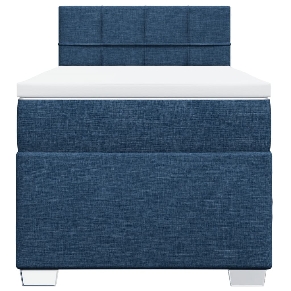 Sommier à lattes de lit avec matelas Bleu 80x200 cm Tissu - XIOS