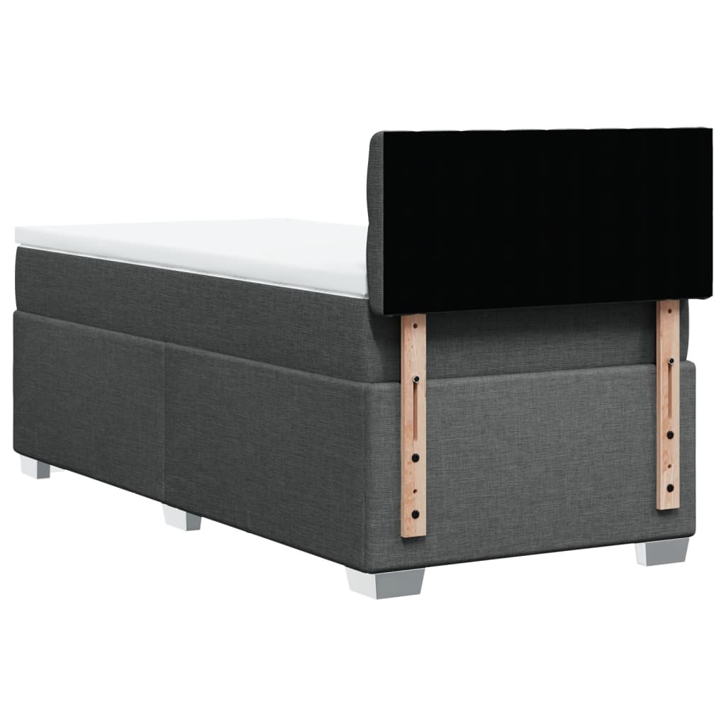 Sommier à lattes de lit avec matelas Gris foncé 80x200 cm Tissu - XIOS