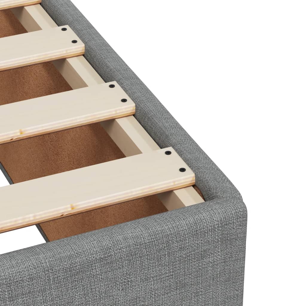 Sommier à lattes de lit avec matelas gris clair 80x200 cm tissu - XIOS