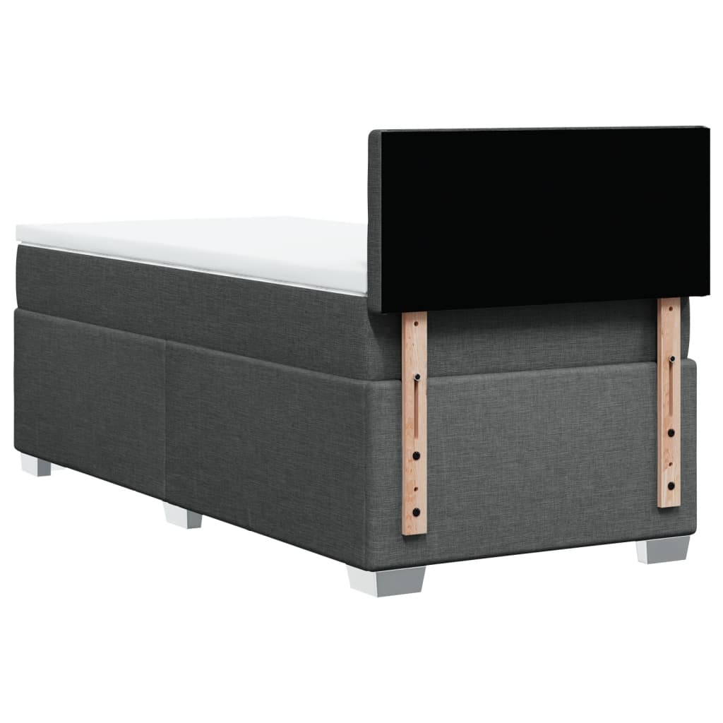 Sommier à lattes de lit avec matelas Gris foncé 80x200 cm Tissu - XIOS