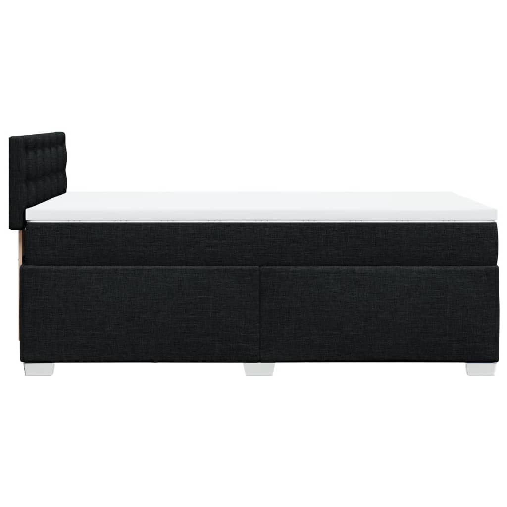 Sommier à lattes de lit et matelas Noir 80x200 cm Tissu - XIOS