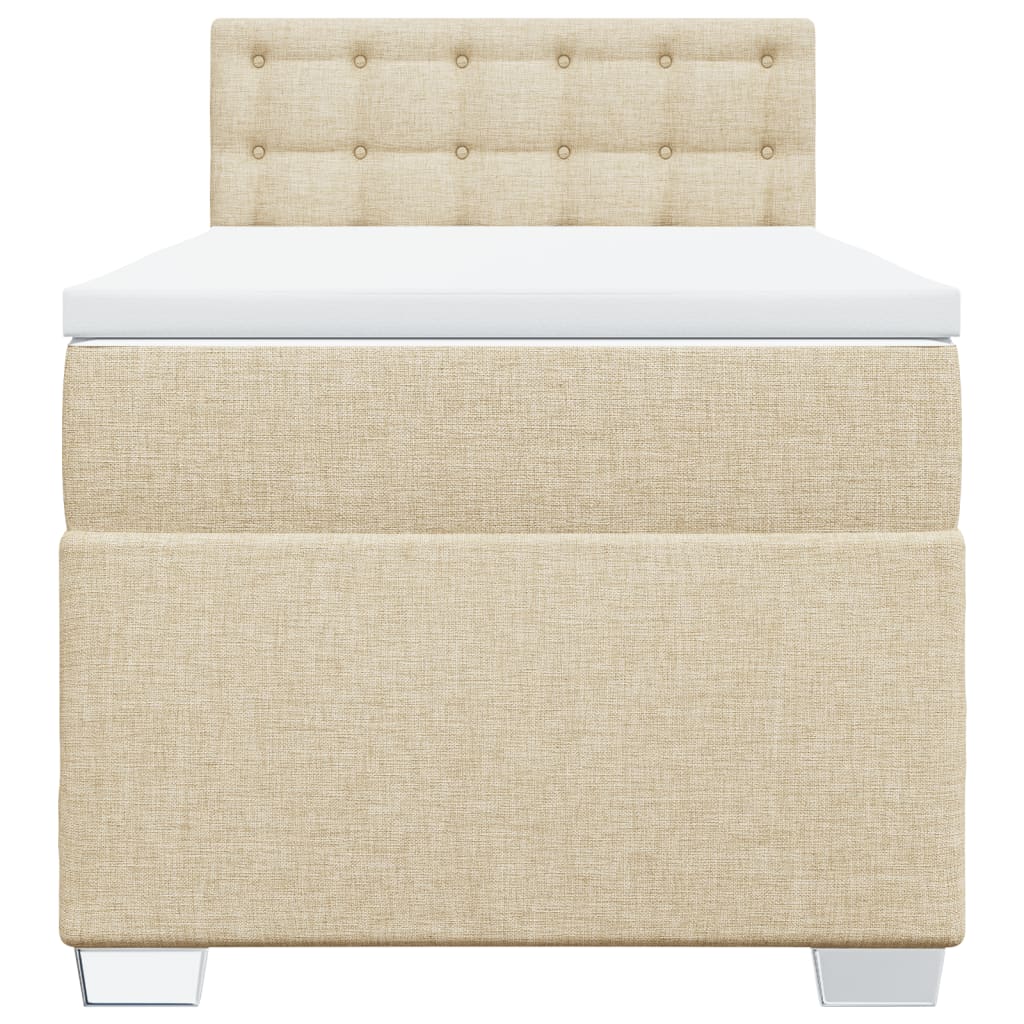 Sommier à lattes de lit avec matelas Crème 80x200 cm Tissu - XIOS