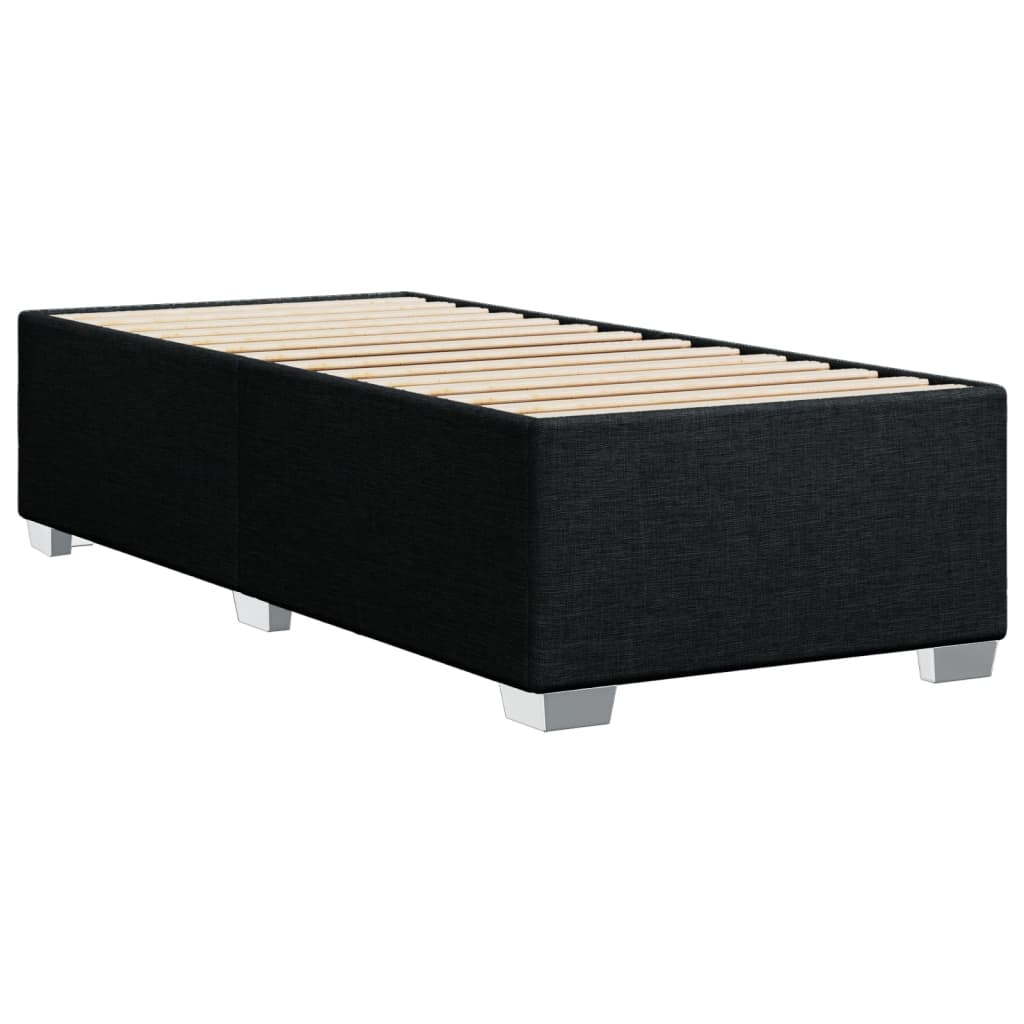 Sommier à lattes de lit avec matelas Noir 90x190 cm Tissu - XIOS