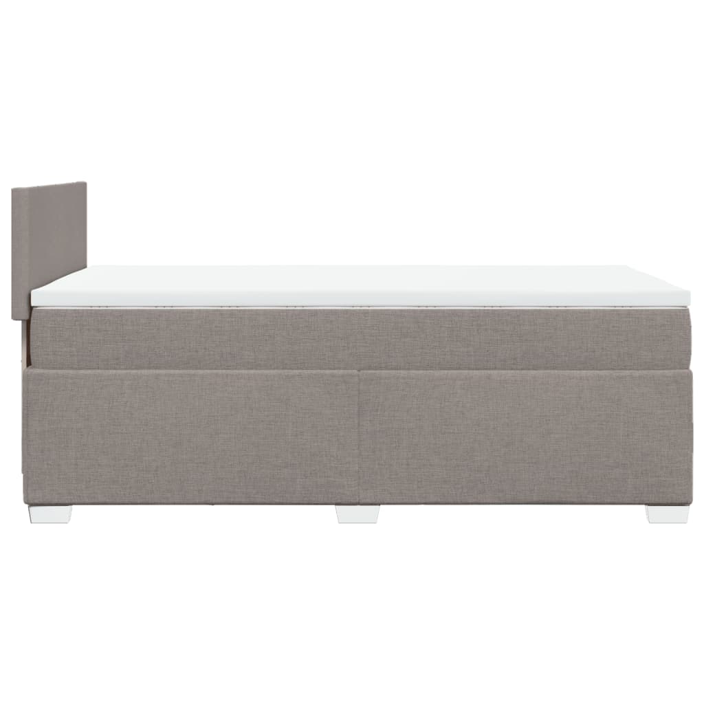 Sommier à lattes de lit avec matelas Taupe 90x190 cm Tissu - XIOS