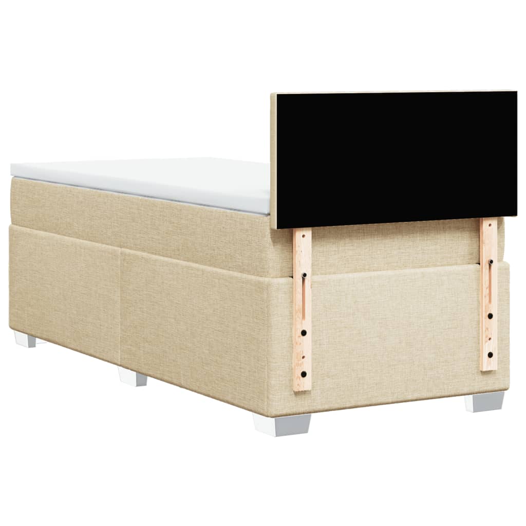 Sommier à lattes de lit et matelas Crème 90x190 cm Tissu - XIOS