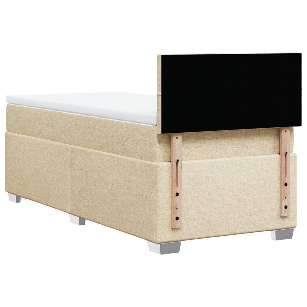 Sommier à lattes de lit et matelas Crème 90x190 cm Tissu - XIOS