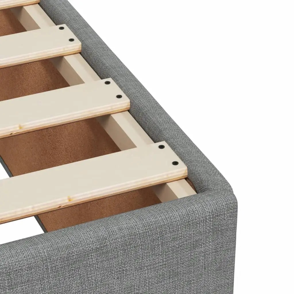 Sommier à lattes de lit et matelas Gris clair 90x190 cm Tissu - XIOS