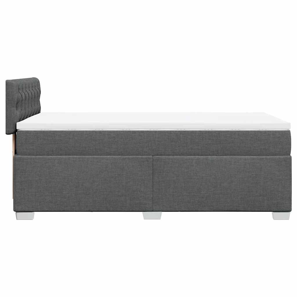 Sommier à lattes de lit et matelas Gris foncé 90x190 cm Tissu - XIOS