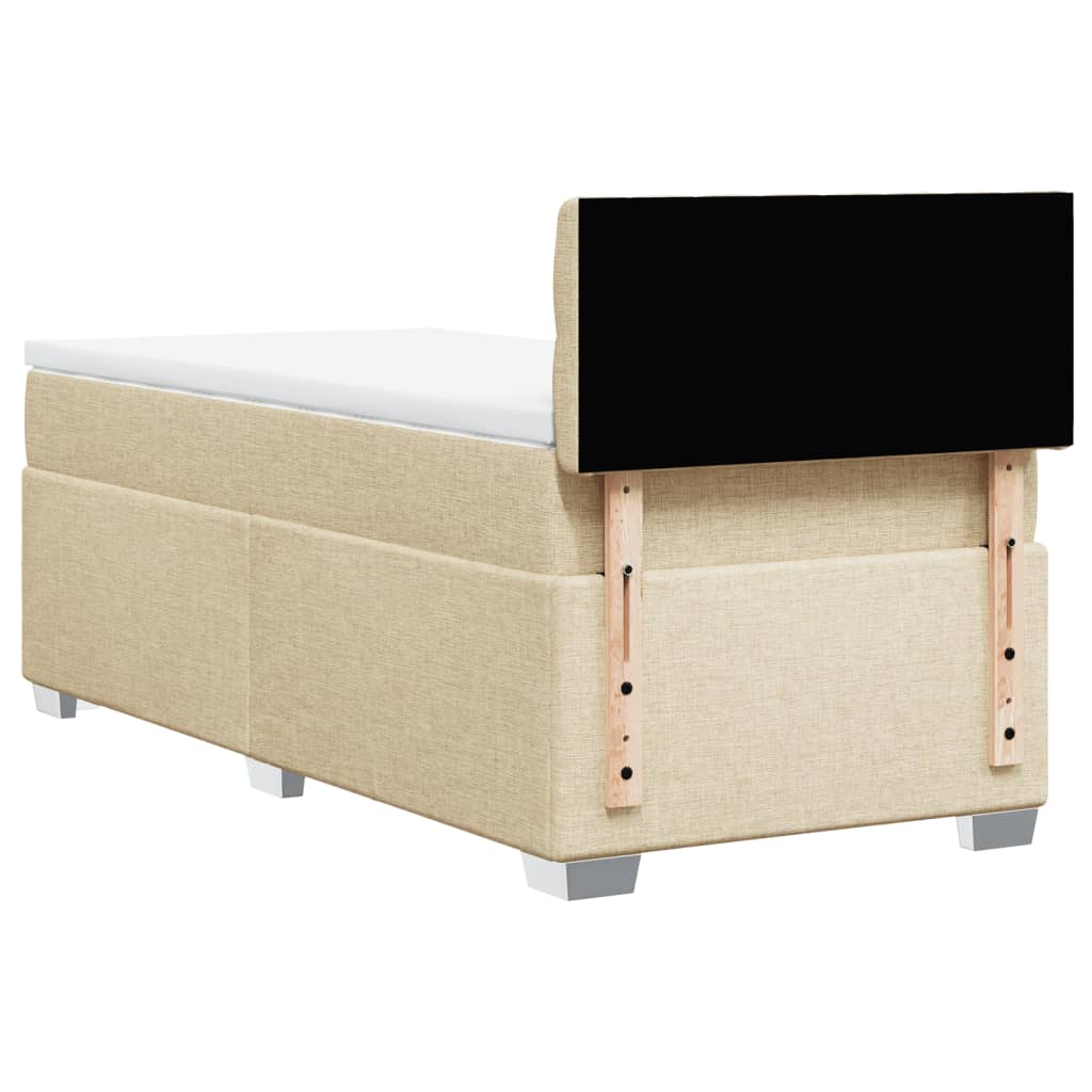 Sommier à lattes de lit et matelas Crème 90x190 cm Tissu - XIOS