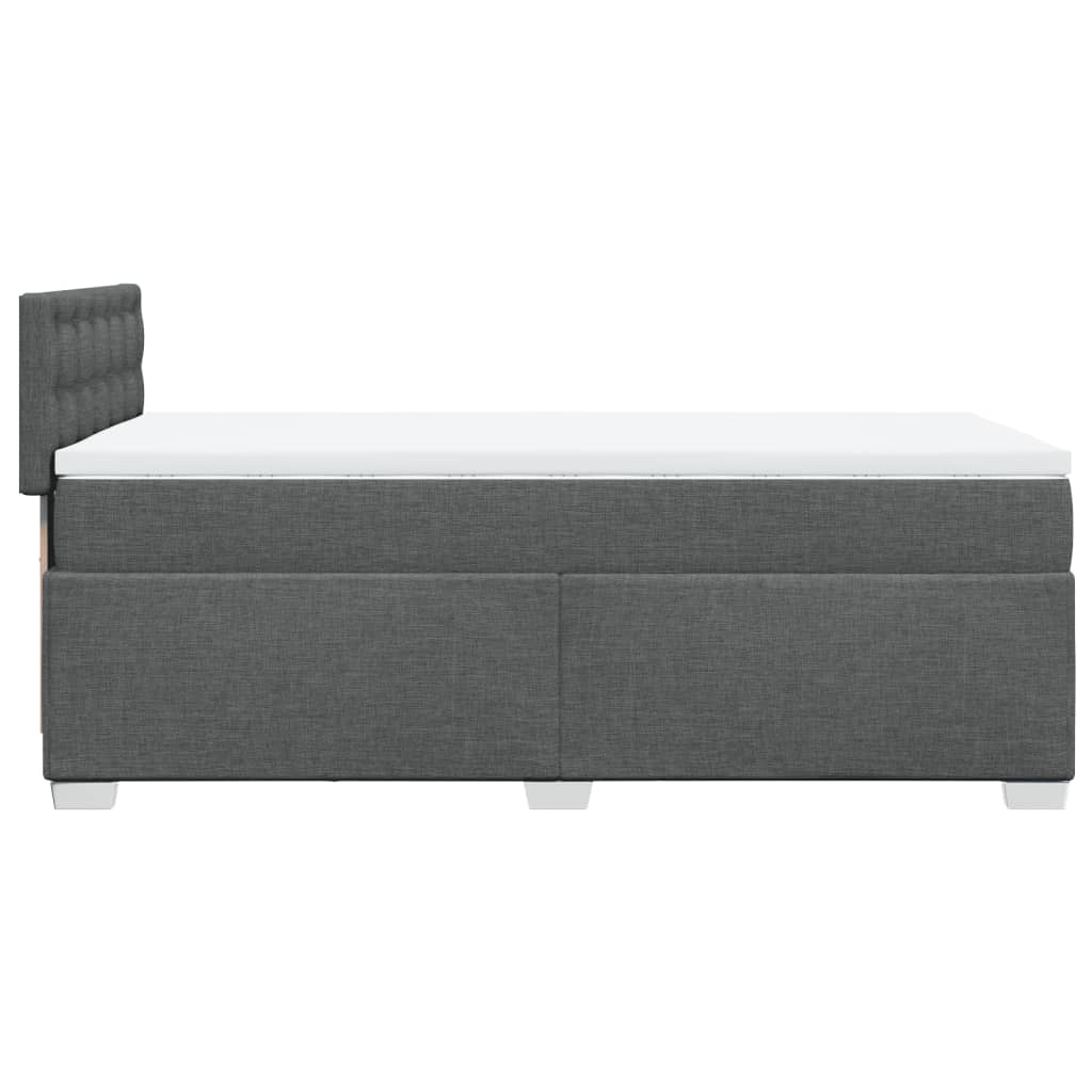 Sommier à lattes de lit et matelas Gris foncé 90x190 cm Tissu - XIOS
