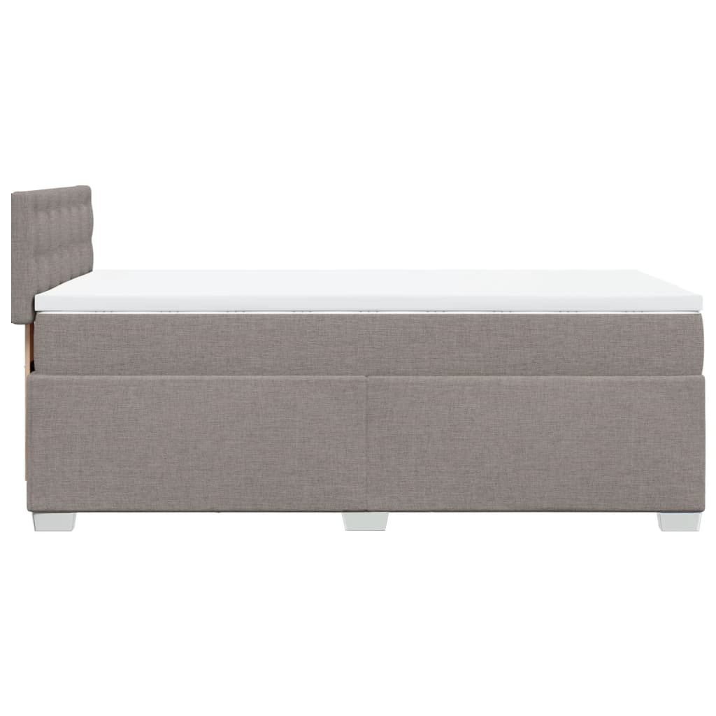 Sommier à lattes de lit avec matelas Taupe 90x190 cm Tissu - XIOS