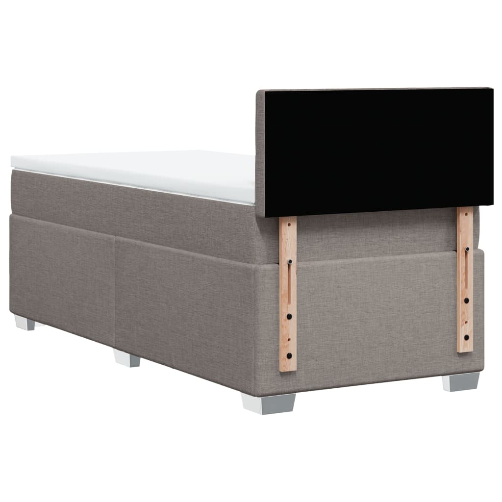 Sommier à lattes de lit avec matelas Taupe 90x190 cm Tissu - XIOS