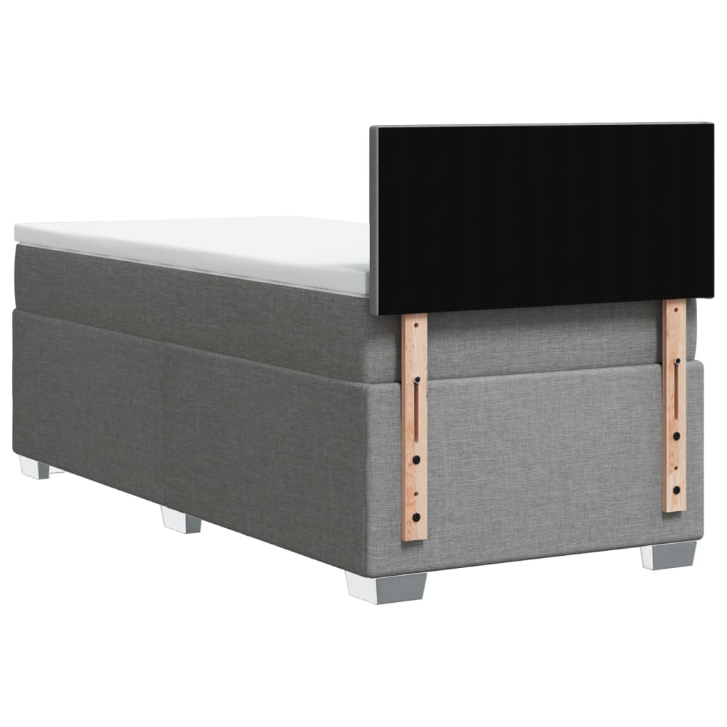 Sommier à lattes de lit avec matelas Gris clair 90x200 cm Tissu - XIOS