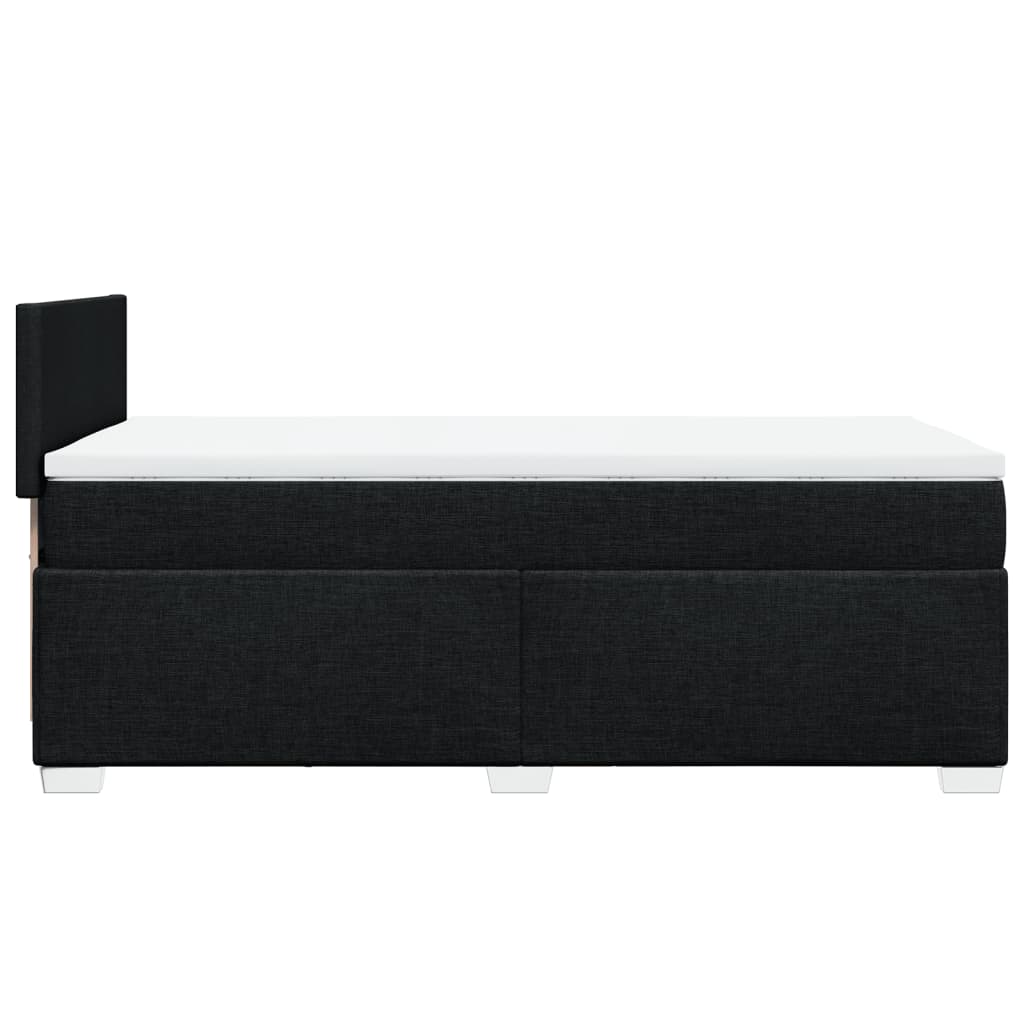 Sommier à lattes de lit avec matelas Noir 90x200 cm Tissu - XIOS