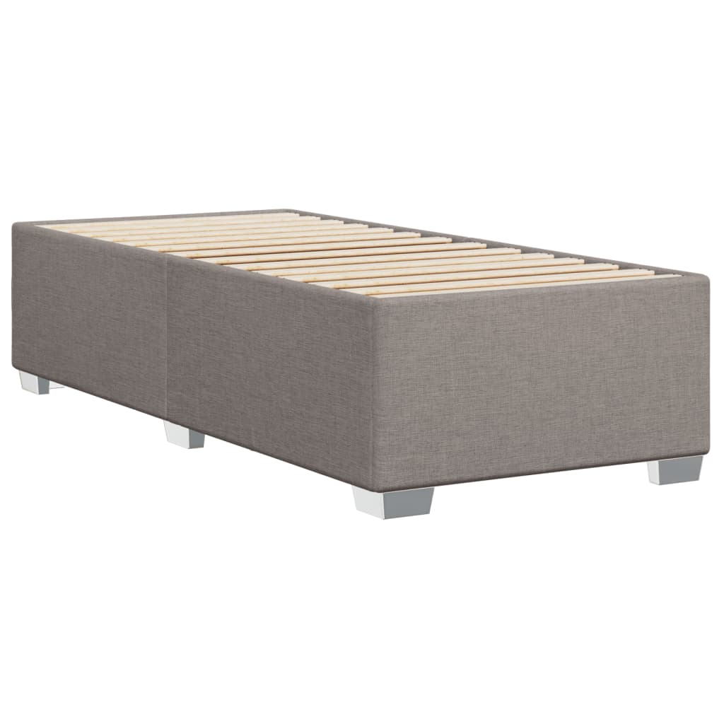 Sommier à lattes de lit avec matelas Taupe 90x200 cm Tissu - XIOS
