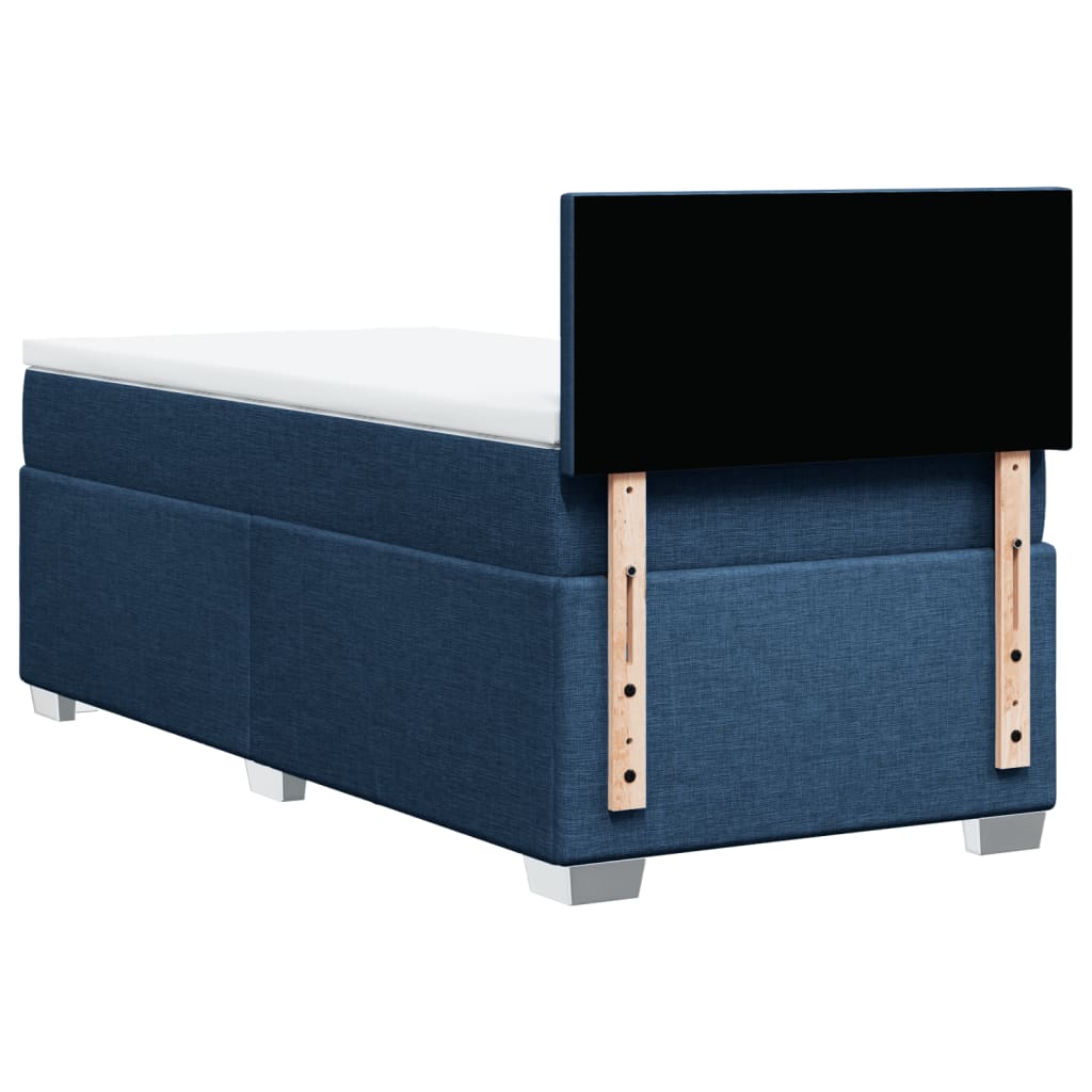 Sommier à lattes de lit avec matelas Bleu 90x200 cm Tissu - XIOS