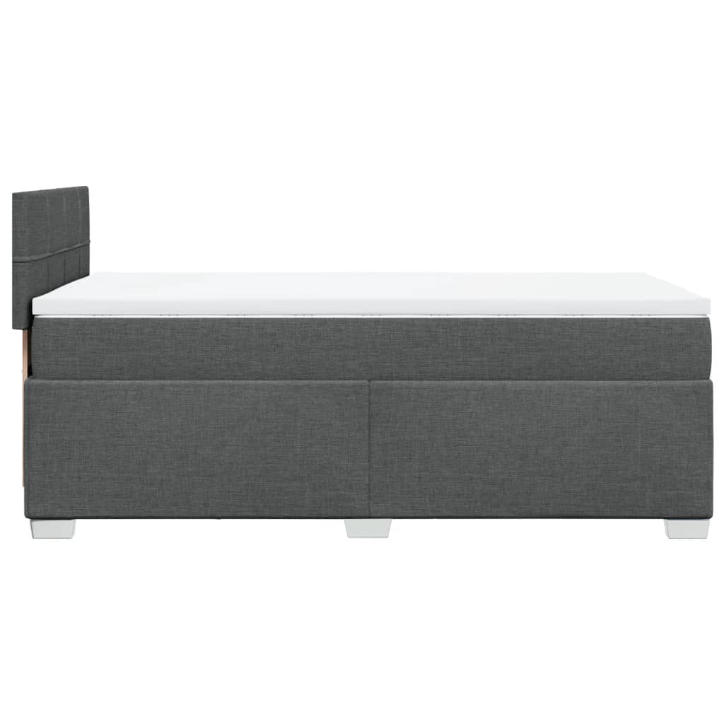 Sommier à lattes de lit avec matelas Gris foncé 90x200 cm Tissu - XIOS