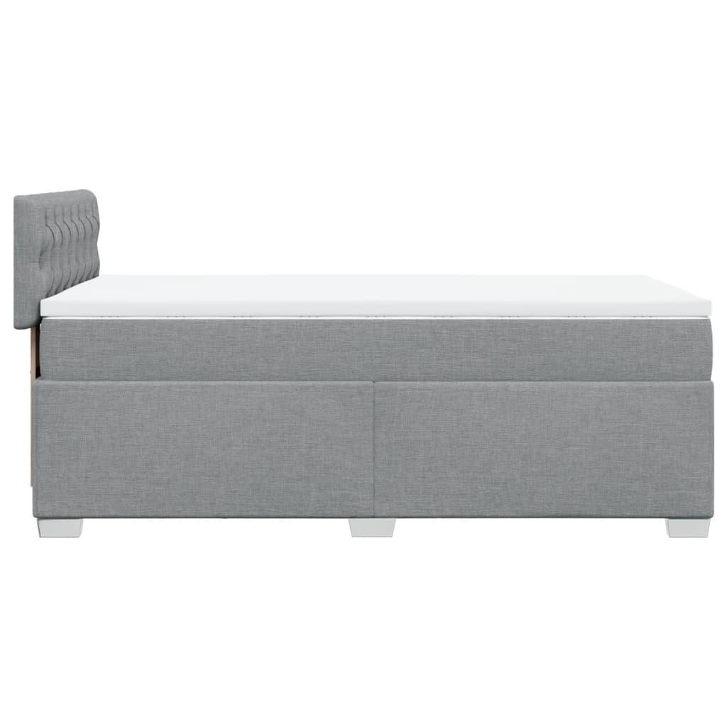 Sommier à lattes de lit avec matelas Gris clair 90x200 cm Tissu - XIOS