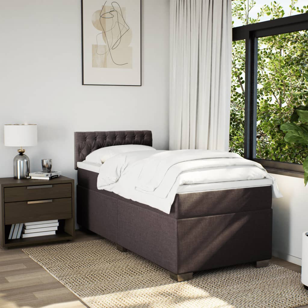 Sommier à lattes de lit avec matelas Marron foncé 90x200 cm - XIOS