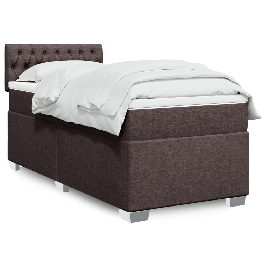 Sommier à lattes de lit avec matelas Marron foncé 90x200 cm - XIOS
