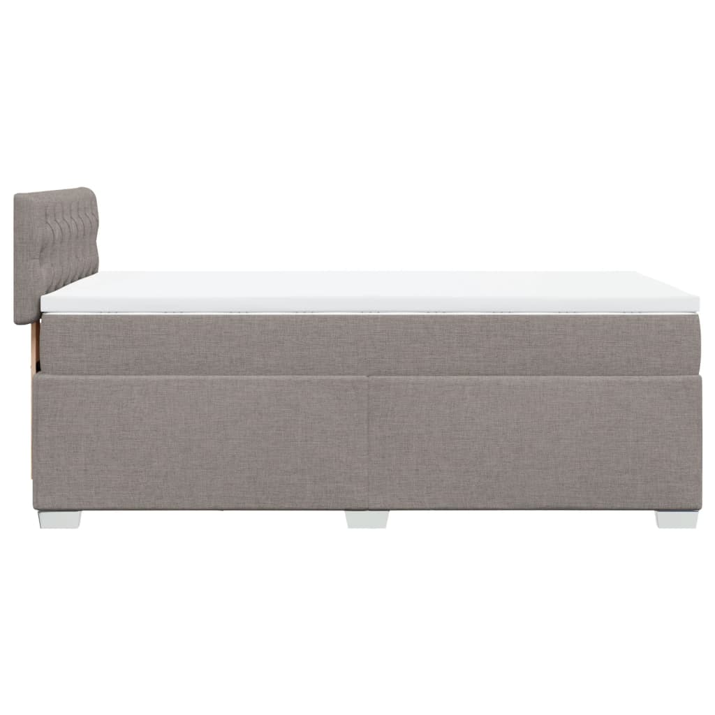 Sommier à lattes de lit avec matelas Taupe 90x200 cm Tissu - XIOS