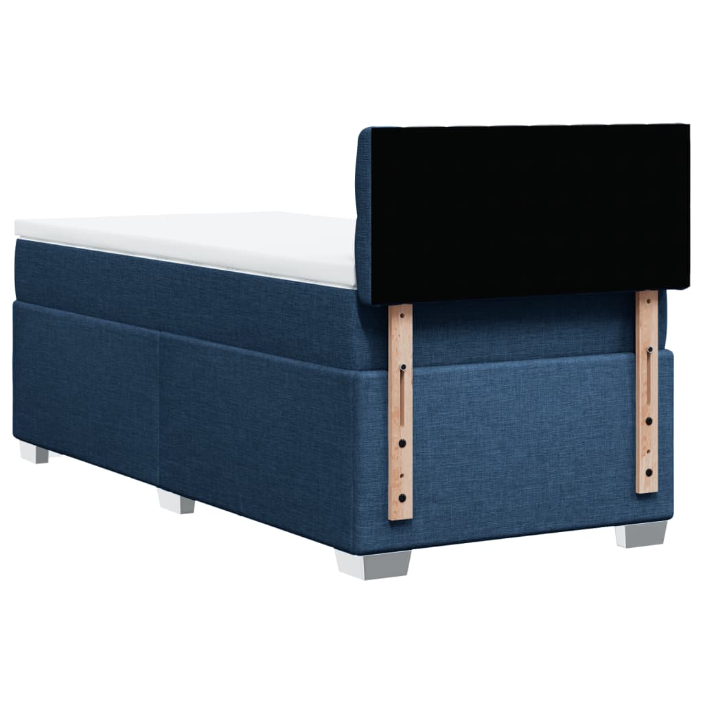 Sommier à lattes de lit avec matelas Bleu 90x200 cm Tissu - XIOS