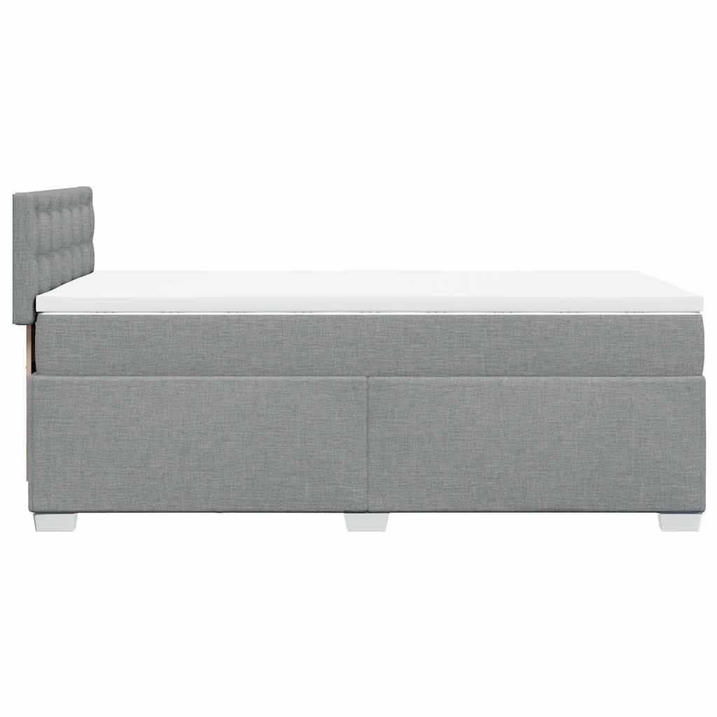 Sommier à lattes de lit avec matelas Gris clair 90x200 cm Tissu - XIOS