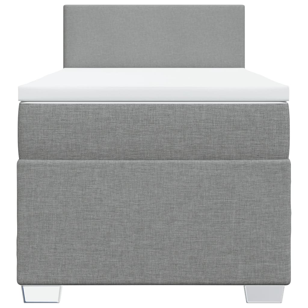 Sommier à lattes de lit avec matelas Gris clair 100x200cm Tissu - XIOS