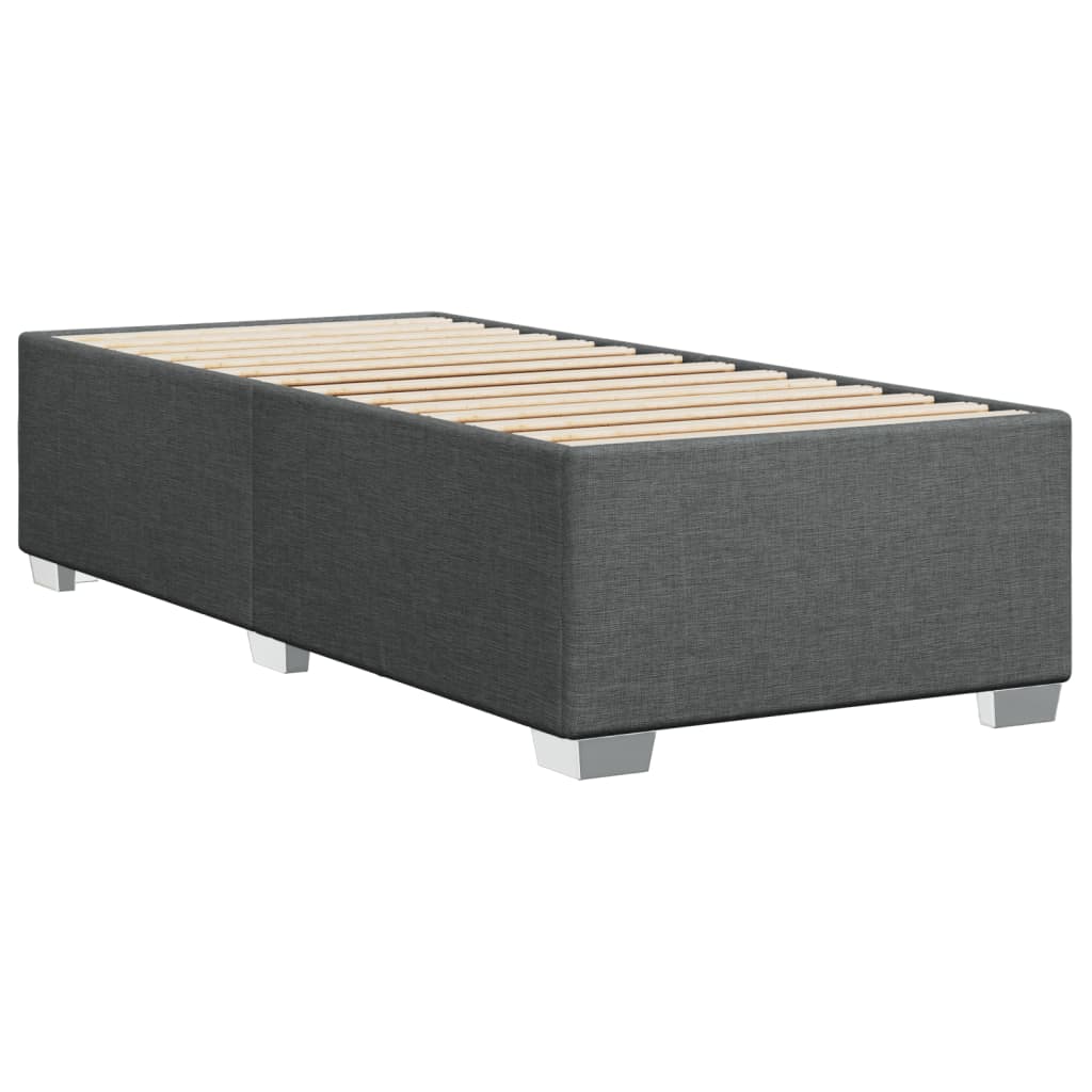 Sommier à lattes de lit avec matelas Gris foncé 100x200cm Tissu - XIOS
