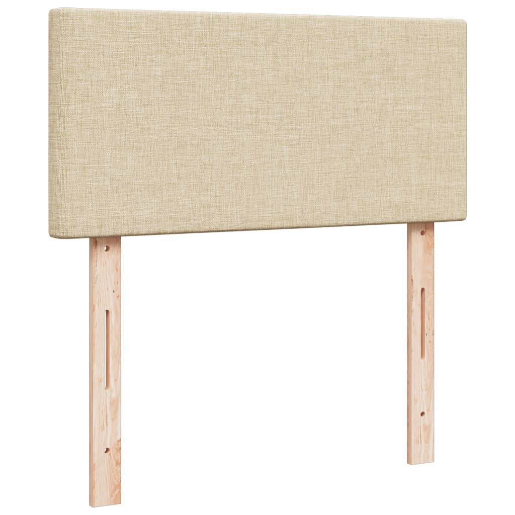 Sommier à lattes de lit avec matelas Crème 100x200 cm Tissu - XIOS