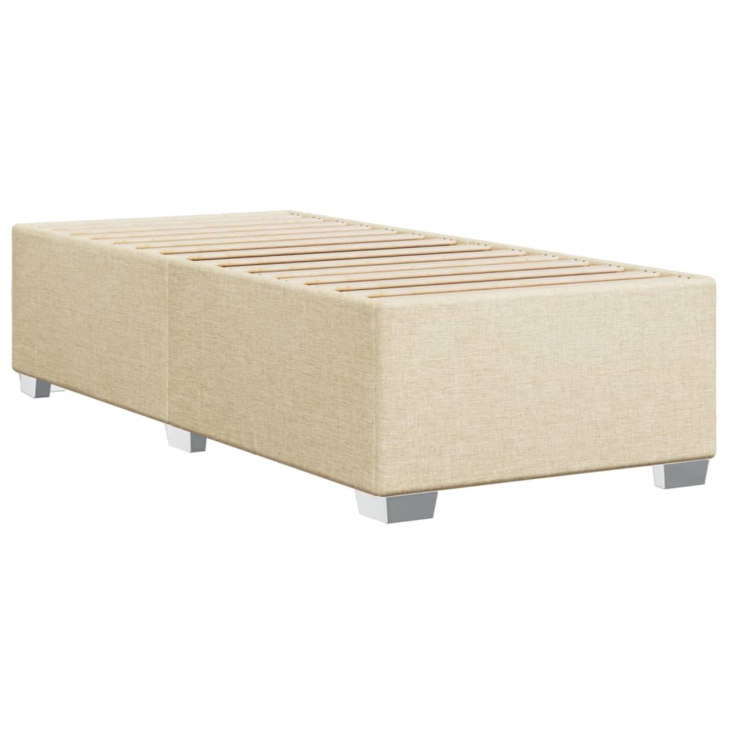 Sommier à lattes de lit avec matelas Crème 100x200 cm Tissu - XIOS