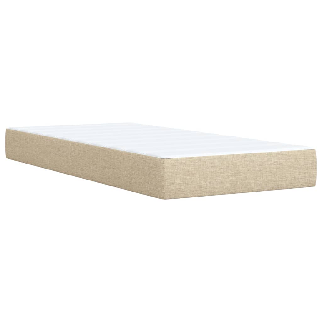 Sommier à lattes de lit avec matelas Crème 100x200 cm Tissu - XIOS