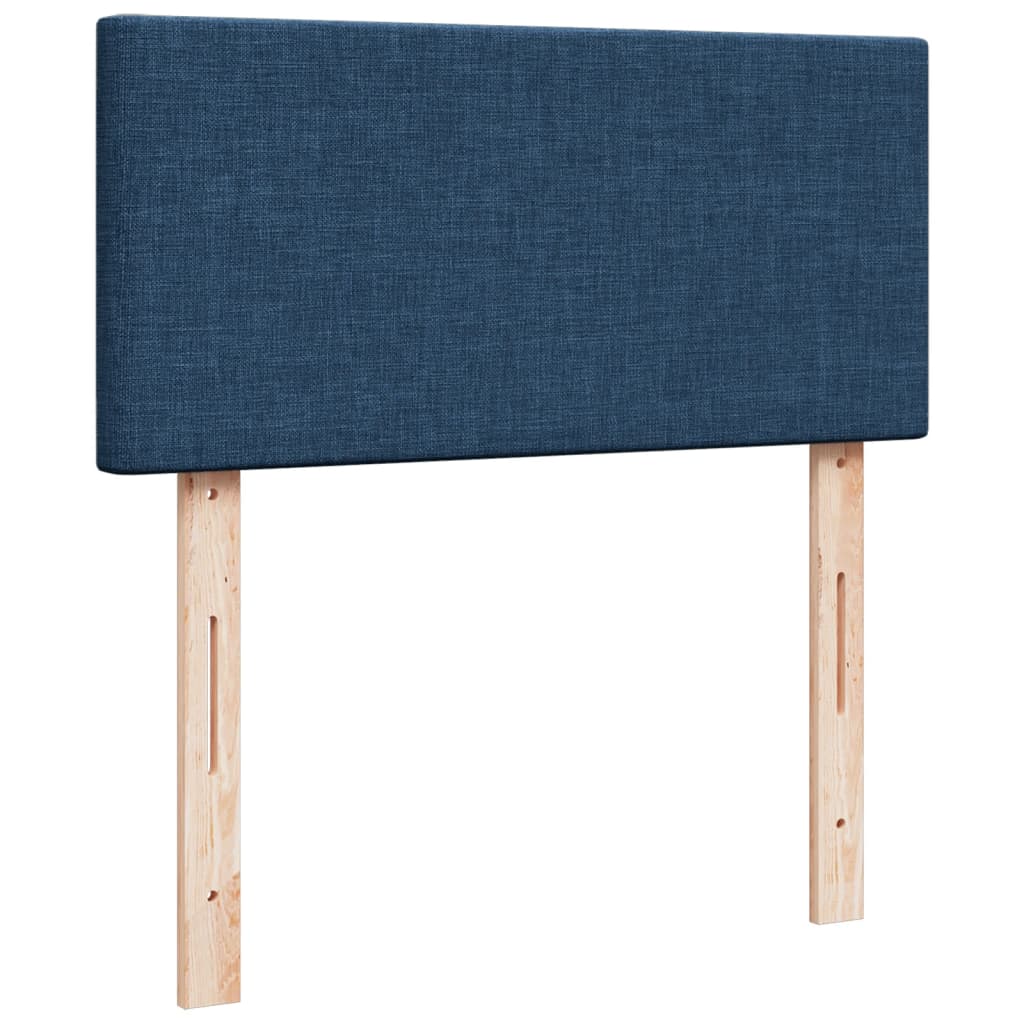Sommier à lattes de lit avec matelas Bleu 100x200 cm Tissu - XIOS