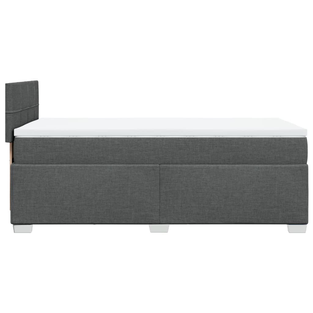 Sommier à lattes de lit avec matelas Gris foncé 100x200cm Tissu - XIOS