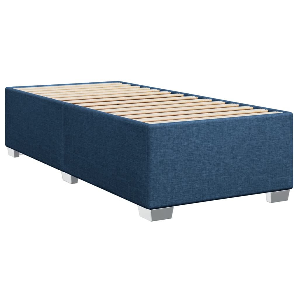Sommier à lattes de lit avec matelas Bleu 100x200 cm Tissu - XIOS