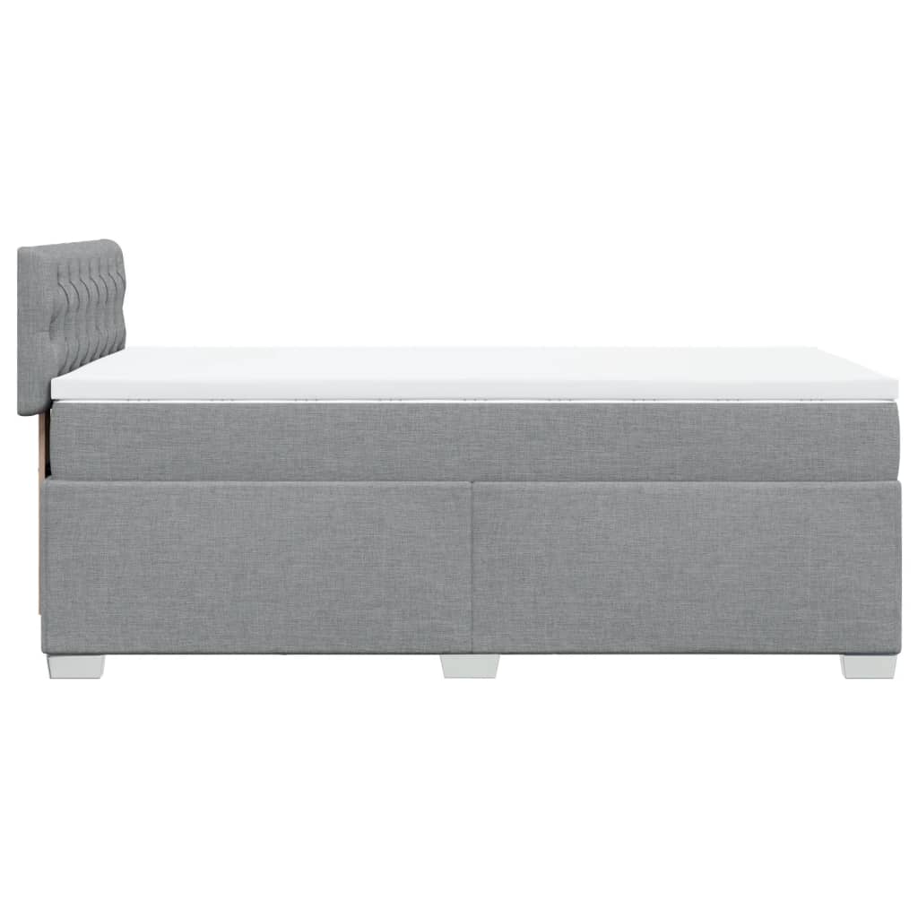 Sommier à lattes de lit avec matelas Gris clair 100x200cm Tissu - XIOS