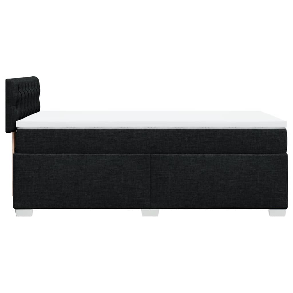 Sommier à lattes de lit avec matelas Noir 100x200 cm Tissu - XIOS